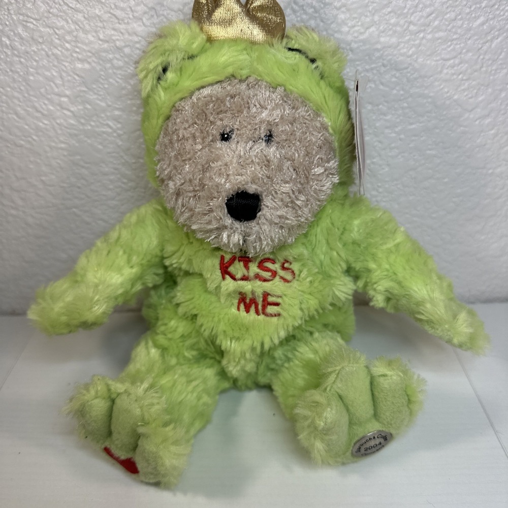 2004 Starbucks Coffee Co‎ Kiss Me Prince Frog Bear 29th Edition 11" Bear Plush
